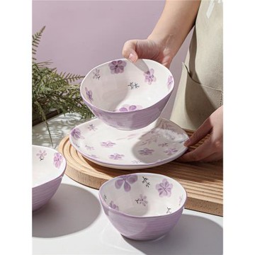 漂亮餐盤子家用菜盤陶瓷盤子高級感盤子菜盤家用2026新款碗盤套裝