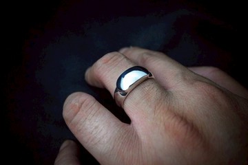 【中式馬鞍型925純銀戒指】(簡約素面/可客製化刻字/對戒尾戒)