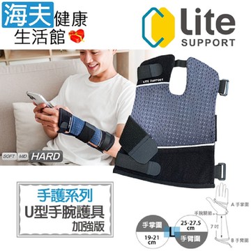 樂塑 肢體裝具 未滅菌 海夫健康生活館 台北智慧材料 獨家專利 手護系列 加強版U型手腕護具 L號