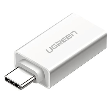 UGREEN 綠聯 USB 3.1 Type-C-USB 3.0高速轉接頭  28mm  雅典白  1個