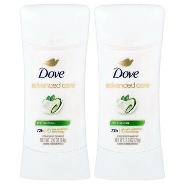Dove, 專業護理，止汗淨味劑，清新，2 包，每包 2.6 盎司（74 克）