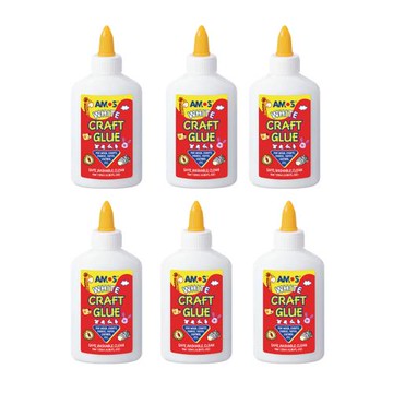 【韓國AMOS】120ml大容量白膠x6支裝/盒