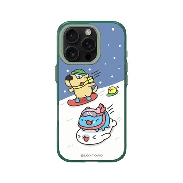 iPhone 16 Pro Clear 憂墨綠 - 貓貓蟲咖波 Bugcat Capoo - 滑雪趣