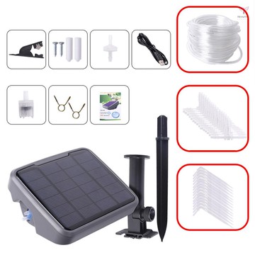 太陽能灌溉系統自動滴灌套件,帶 15 件滴頭澆水裝置,適用於室內室外盆栽植物