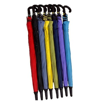 【海夫健康生活館 】力洋 27吋 全纖維黑膠直傘 多色任選1入(LY0162)