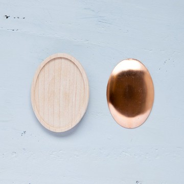 楓木胸針基地 - 橢圓形 大型