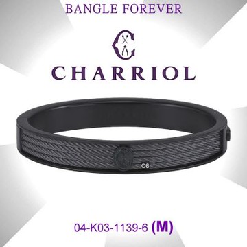 CHARRIOL夏利豪AP Bangle Forever永恆手環PVD黑色鋼索M款(04-K03-1139-6)