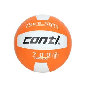 conti 5號超軟橡膠排球-雙色系列-5號球 運動 訓練 橘白