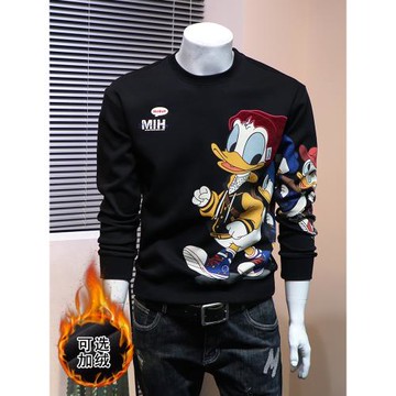 衛衣男2026新款圓領秋冬款春秋潮牌秋冬季修身男士加厚加絨潮牌