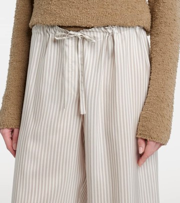 The Row Yayah striped silk wide-leg pants