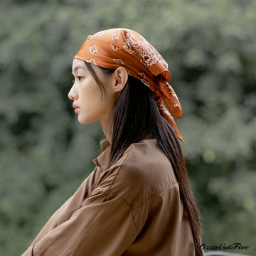 復古圖騰百搭絲巾 PizzaCutFive PCF25363100183