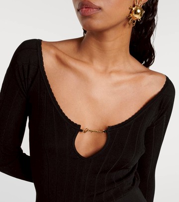 Jacquemus Le Haut Pralu logo ribbed-knit top