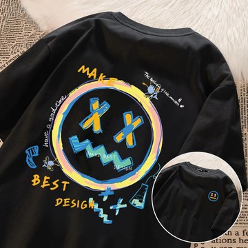 【現貨！當天出】男生衣服日系夏裝260g純棉短袖T恤夏季美式衣服美式復古學生加大碼Oversize t恤男生T恤