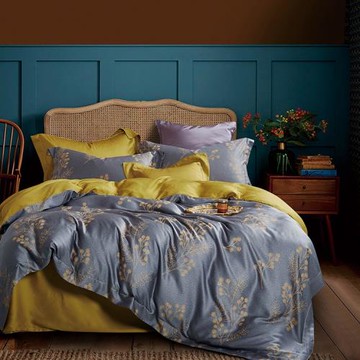 FITNESS 100%純天絲頂級60S雙人七件式床罩組-秋日映像