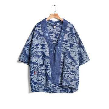 江戶勝｜男裝｜提花牛仔半纏