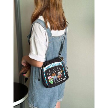 ball chain刺繡新款迷你斜挎單肩小包秋季裝小件手機鑰匙零錢潮流