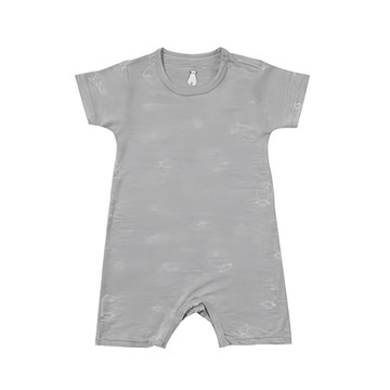 baabaa sheepz 褲襠包屁衣 短袖 95%天然竹纖維 5%聚氨酯纖維  體長50cm 胸圍28cm 臀圍30cm  甜夢灰  1件