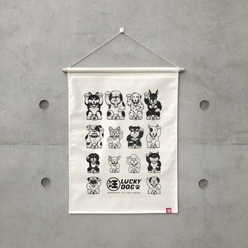 招財貓貓狗狗掛布 / 客製服務 / 絹印 / 手作