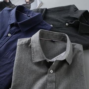 輕奢級！磨絨面料！外貿男裝剪標尾貨商務尖領休閑長袖襯衫襯衣潮