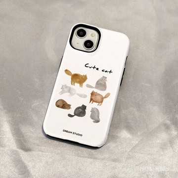cufe貓咪適用於蘋果16手機殻iPhone15promax全包14菲林11二閤一xs
