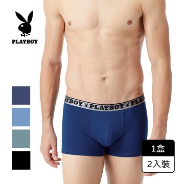 Play Boy織帶彈性平口褲2入-XL(顏色隨機出貨)