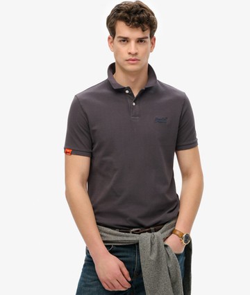 Superdry Men's Vintage Destroy Polo Shirt Black Size: Xxl