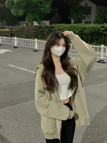 即墨衛衣外套女春秋薄款秋季新款女裝爆款秋冬加絨加厚開衫