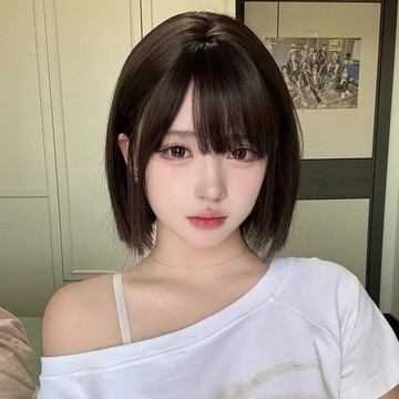 【KEKE】假髮女 短髮 lolita 自然 齊劉海 甜美 薄款 夏季 短直髮 仿真人 全頭套 逼真 一體式 新手簡單造