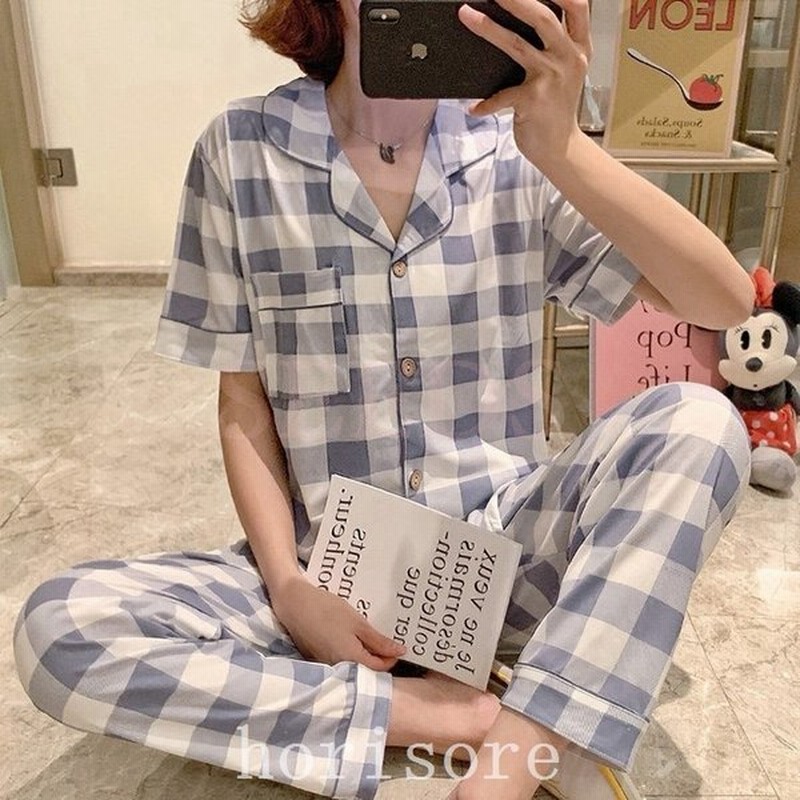 2点パジャマルームウェアレディース春夏半袖前開きパジャマ綿パジャマルームウェア上下セット快適部屋着寝巻き可愛い大きいサイズ 通販 Lineポイント最大0 5 Get Lineショッピング