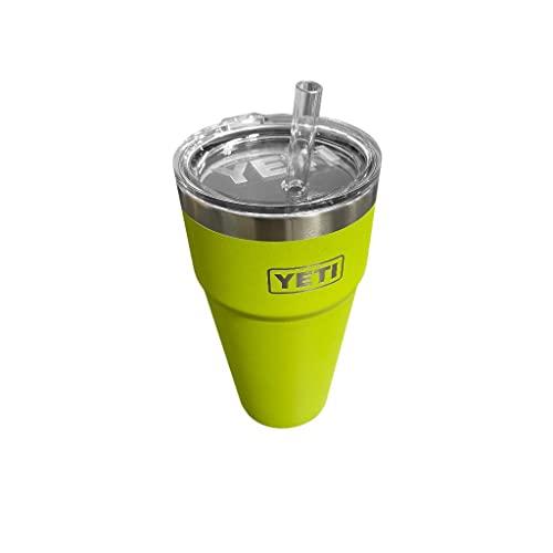 YETI RAMBLER 26 OZ STRAW CUP, VACUUM INSULATED, STAINLESS STEEL WITH STRAW LID, CHARTREUSE