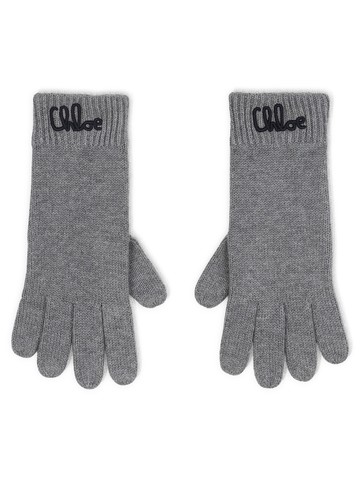 chloé gloves with logo