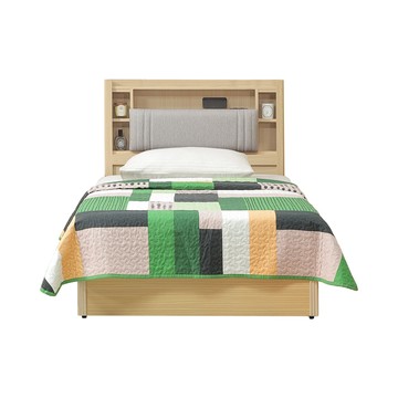 Homelike 喜家居單人3.5尺附插座抽屜床組(2501)