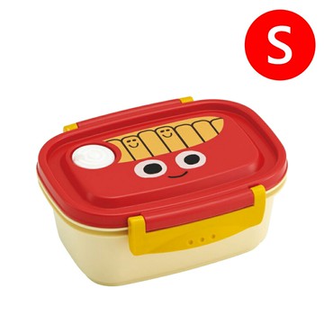 【日本正版】BURGER CONX 單層便當盒 (S) 日本製 430ml 分隔便當盒 可微波飯盒 薯條 Skater - 509872