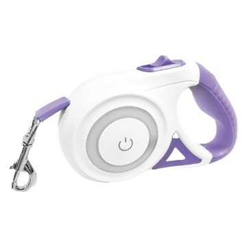 Nice u 毛樂趣 夜光LED寵物自動伸縮牽引繩  5m  紫色  1個