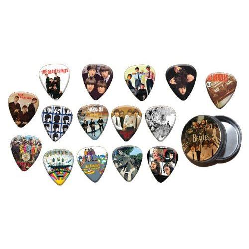 Beatles 15 X ギターピック with Tin Gold Range Plectrums