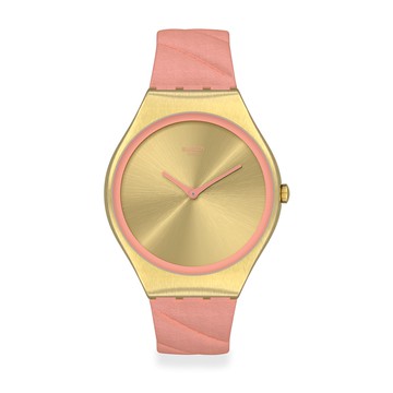 Swatch BLUSH QUILTED 超薄手錶/男錶/女錶/瑞士製造 SYXG114 (38mm)【官方旗艦店】