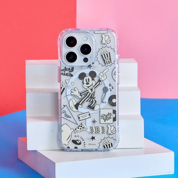 Disney經典-黑白電影派對抗黃防摔MagSafe iPhone手機殼