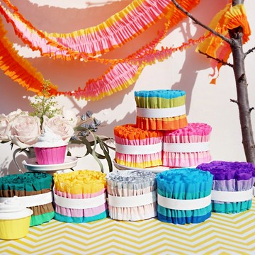 皺紋紙 拉花 皺紋 紙彩帶 裝飾紙卷 彩條皺紋紙 掛飾 吊飾 背景佈置 生日派對 婚禮 畢業季【JI3451】