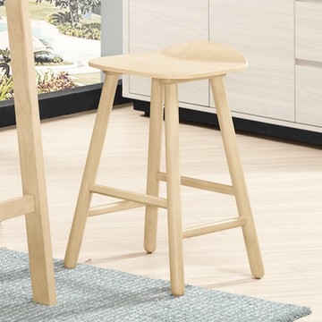 Boden-諾文實木吧台椅/高腳椅/單椅-洗白色-39x40x64cm