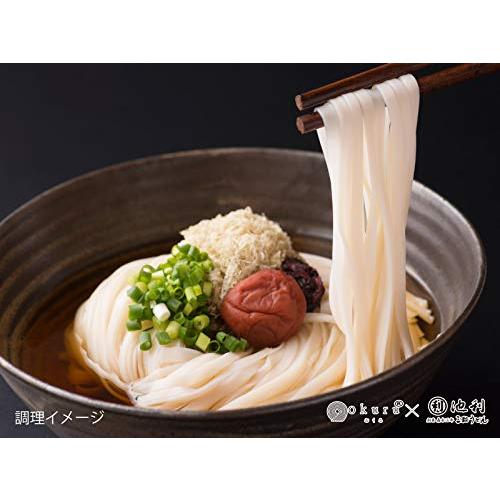 （ファンファン） 内祝い お祝い ギフト プレゼント 名入れ okuru 紅白うどん 苗色 桐箱入り 350g