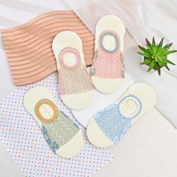 編織緹花襪套-2雙入-多色任選