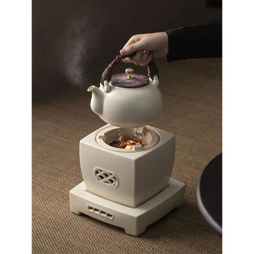 陶福氣小型煮茶器煮茶爐電陶爐戶外茶具套裝便攜煮茶爐陶瓷燒水壺
