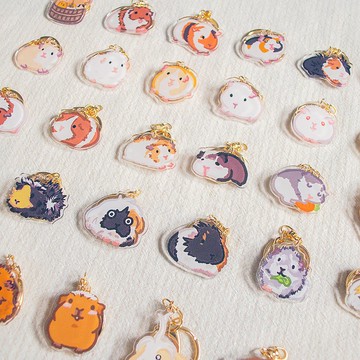 天竺鼠壓克力吊飾