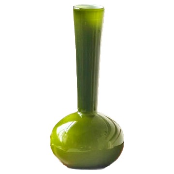 KUIBAO 快豹生活 中古Swag天鵝頸玻璃花瓶 1個  15 x 34cm  橄欖綠