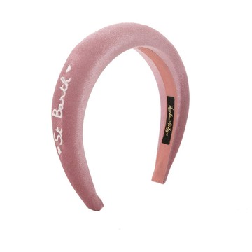MC2 Saint Barth Woman Headband With St. Barth Embroidery Leontine Vintage Special Edition