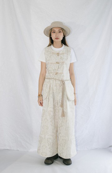 牛角鈕扣連身褲