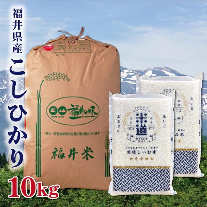 米 10kg 送料無料 白米 無洗米 こしひかり 5kg×2  令和三年産 福井県産 10キロ お米 玄米 ごはん単一原料米 保存食 米 真空パック 保存米 米