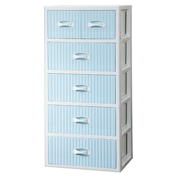KEYWAY 聯府 美加5層櫃 附輪 T5402-1  粉藍色  54cm  5層