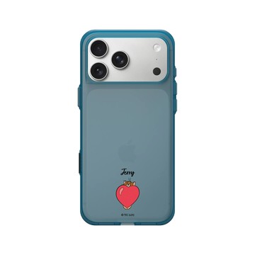 iPhone 17 Pro Max Clear (相機按鈕) 夜幕藍 - 湯姆貓與傑利鼠 Tom and Jerry - 貼紙系列 - 愛心傑利鼠