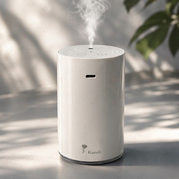 【Karoli 卡蘿萊】鋼琴鏡面無水香氛機 舒壓系 薰香機 免加水 擴香儀 香薰 車用香氛 精油擴香(白色)